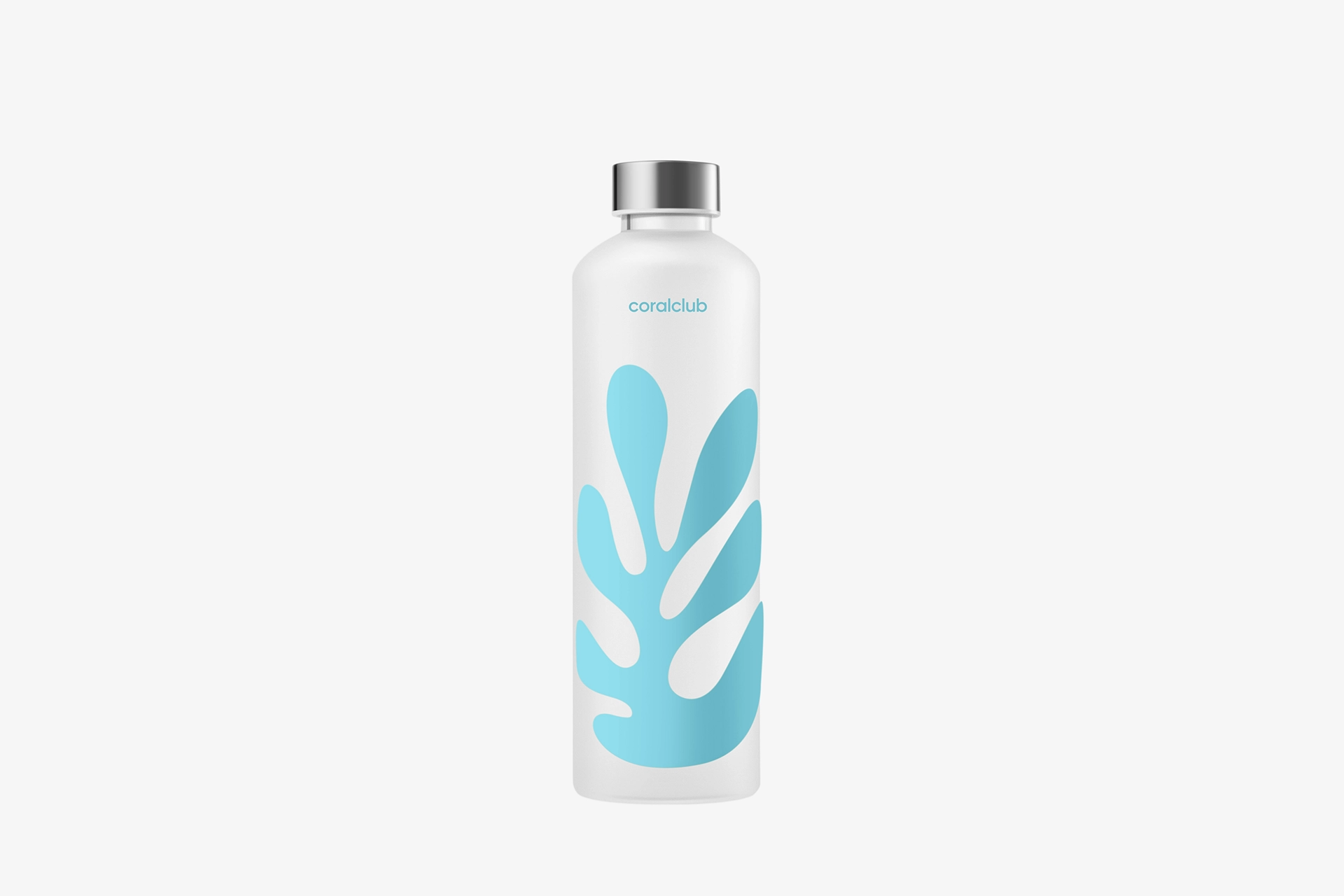 Recipient de sticlă „ClearWater" cu husă, albastru